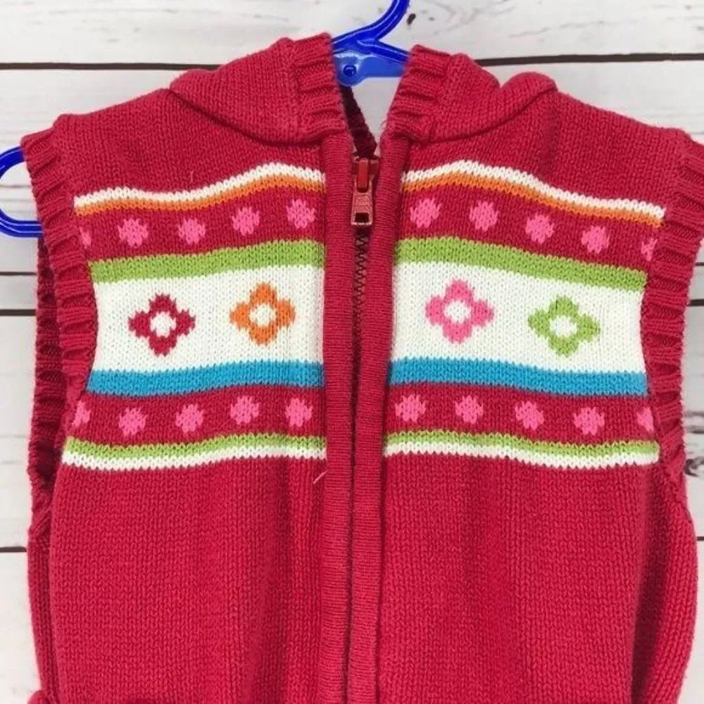Gymboree Red Sleeveless Argyle Sweater‎ Vest
